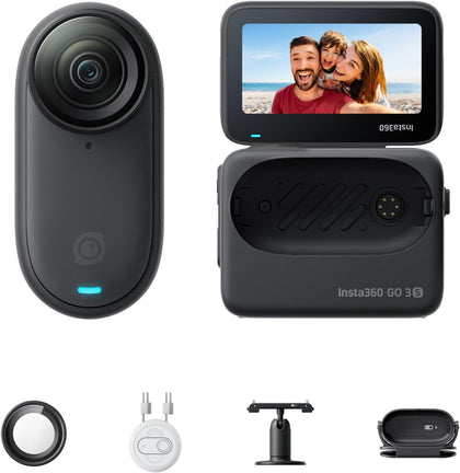 Insta360 GO 3S 64GB - Black — Cámara vlogging 4K manos libres, resistente al agua