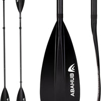 Abahub 1 x 4 Section Carbon Fiber SUP Kayak Paddle Black