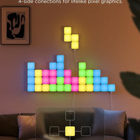 Govee Mini Panel Lights, RGBIC Wall Lights, Smart LED Wall Panels, Works with Matter, Alexa, Google Assistant, Sync with Music, DIY Gaming Light for Home Decor, Office, Bedroom, 20 Pcs