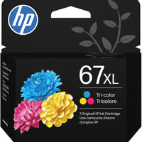 HP 67XL Tri-Color High-Yield Ink Cartridge | Works with DeskJet 1255, 2700, 4100 Series, Envy 6000, 6400 Series | Eligib