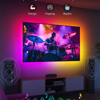 Govee TV LED Backlight Strip, RGBIC Smart LED Backlight for 40-50inch TVs, Music Sync, Wi-Fi Bluetooth & App Control, Works with Alexa & Google Assistant, 77 Scene Modes, Adapter