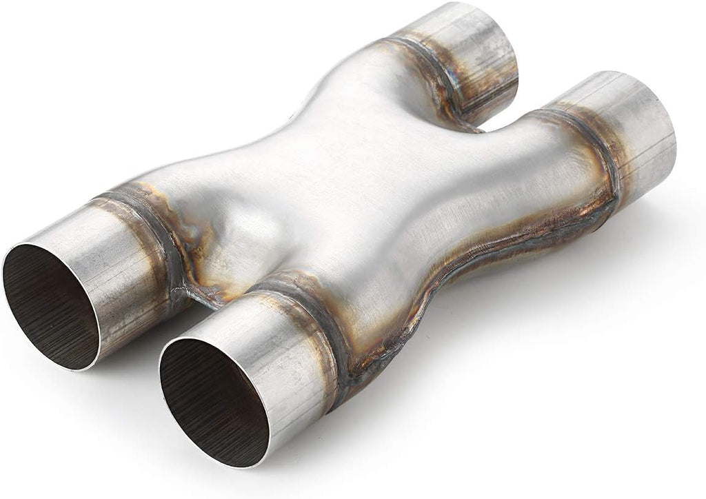 Exhaust X Pipe 2.5" Inlet, A-KARCK 2.5" Outlet 12" Long Stainless Steel X Pipe for Smoother Exhaust