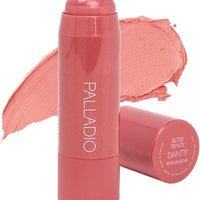 Palladio I'm Blushing - Tinte 2 en 1 para mejillas y labios, rubor crema ligero construible, fórmula hidratante multibarra transparente, uso durante todo el día, fácil aplicación, brillante, se mezcla perfectamente con la piel, delicado