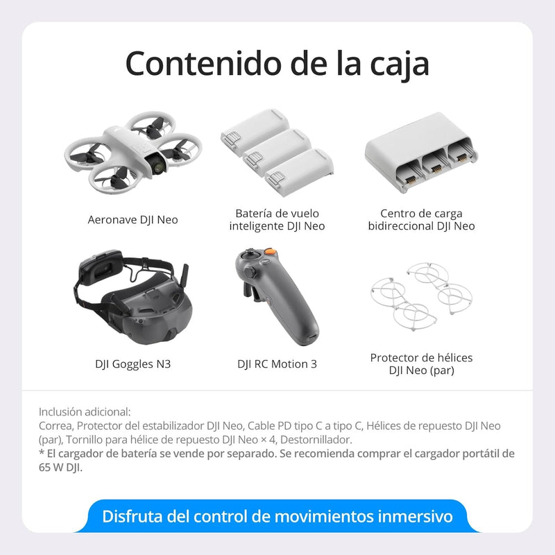 DJI Neo Motion Fly More Combo, Mini Drone with 4K UHD Camera for Adults, 135g Self Flying Drone that Follows You, Palm Takeoff, Subject Tracking, QuickShots, with RC Motion 3 and 3 Batteries