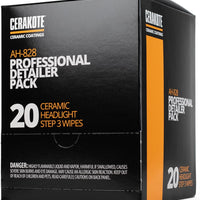 CERAKOTE® Ceramic Headlight Restoration Professional Detailer Pack (20 Ceramic Wipes) - Brings Headlights Back to Like N