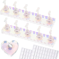 ESUOHYM Nail Stand For Press On Acrylic Strong Magnetic Nail Holder Kit For Painting Nails Tip Arts Display With 200PCS