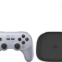 8Bitdo Pro 2 Wireless Bluetooth Controller with Travel Case, Hall Effect Joystick Update, Retro Gamepad for Switch/Switch 2, PC, Android, and Steam Deck & Apple (Gray Edition)