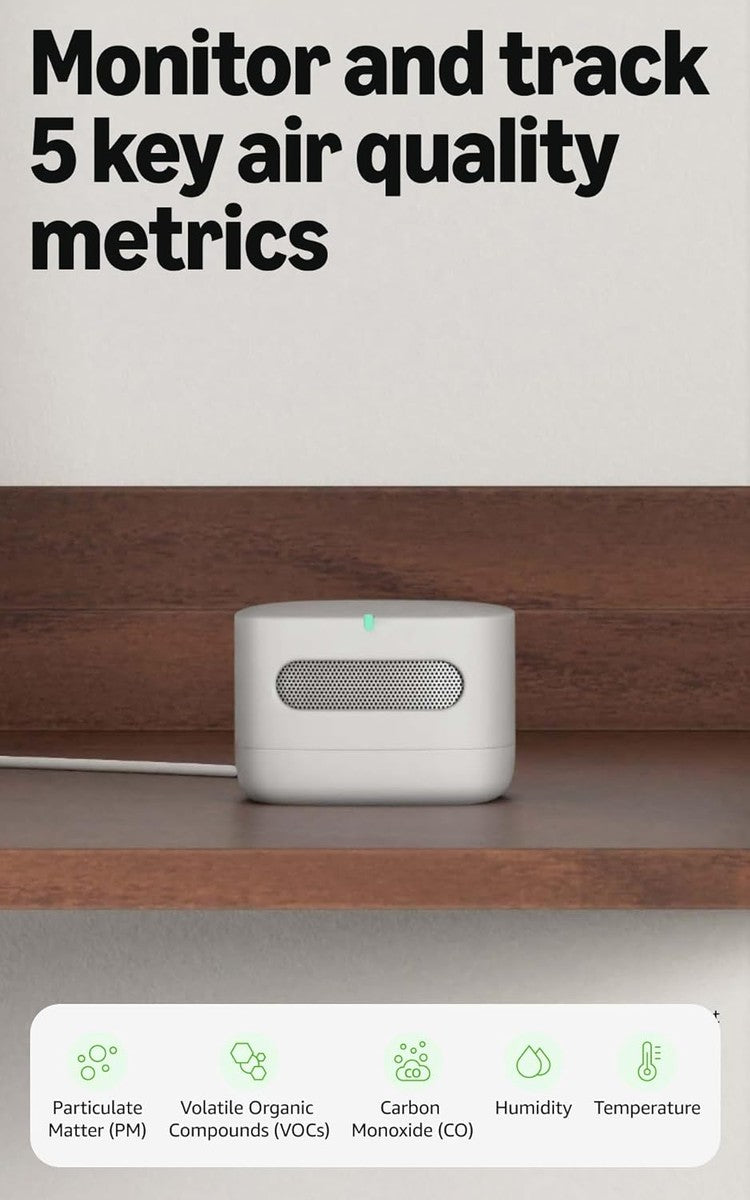Alexa+ Home Amazon Smart Air Quality Monitor – Know your air, Works with Alexa