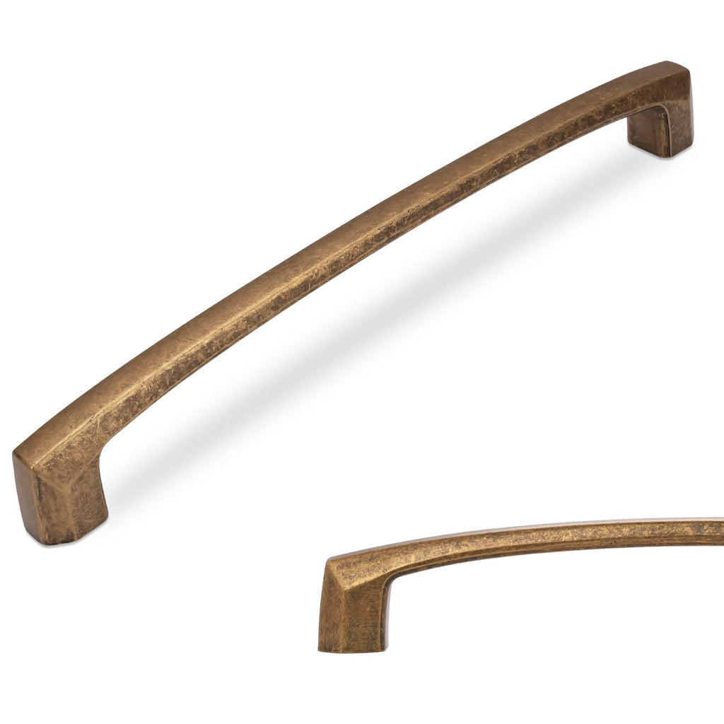 BUKOBYHE 6 Pack 7 Inch Kitchen Cabinet Handles Antique Brass Cabinet Pulls Vintage Drawer Pulls Aged Kitchen Hardware