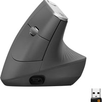 Logitech MX Vertical Wireless Mouse Ergonomic Design - Graphite