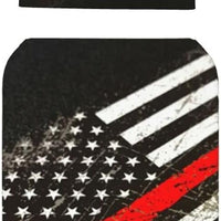 Ykklima Baby Newborn Swaddle Blanket with Beanie Hat- USA Thin Red Line Firefighter Axe Pattern Receiving Blanket Sleep