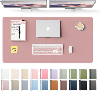 YSAGi Leather Desk Protector, Office Mat, Large Mouse Mat, Non-Slip PU Leather Blotter, Laptop Pad, Waterproof Writing P