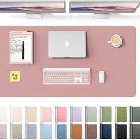 YSAGi Leather Desk Protector, Office Mat, Large Mouse Mat, Non-Slip PU Leather Blotter, Laptop Pad, Waterproof Writing P