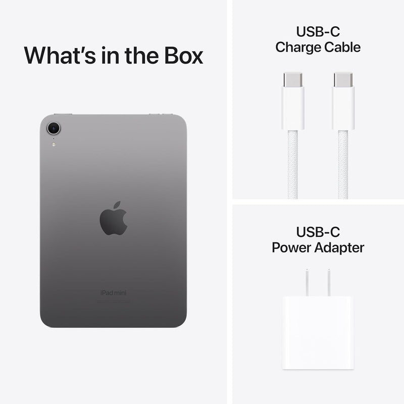 Apple iPad mini (A17 Pro): Apple Intelligence, 8.3-inch Liquid Retina Display, 256GB, Wi-Fi 6E, 12MP Front/12MP Back Camera, Touch ID, All-Day Battery Life — Space Gray