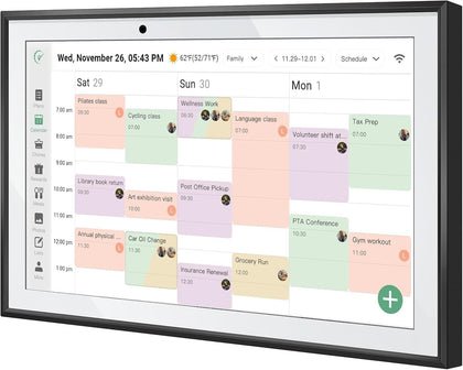LQN WiFi Digital Calendar Smart Family Planner,Chore Charts, Achievement Rewards, AI Meal Planning, Smart Touchscreen Interactive Display for Schedules and Cloud Photo Desk Calendar Refills, 10.1'' Bl