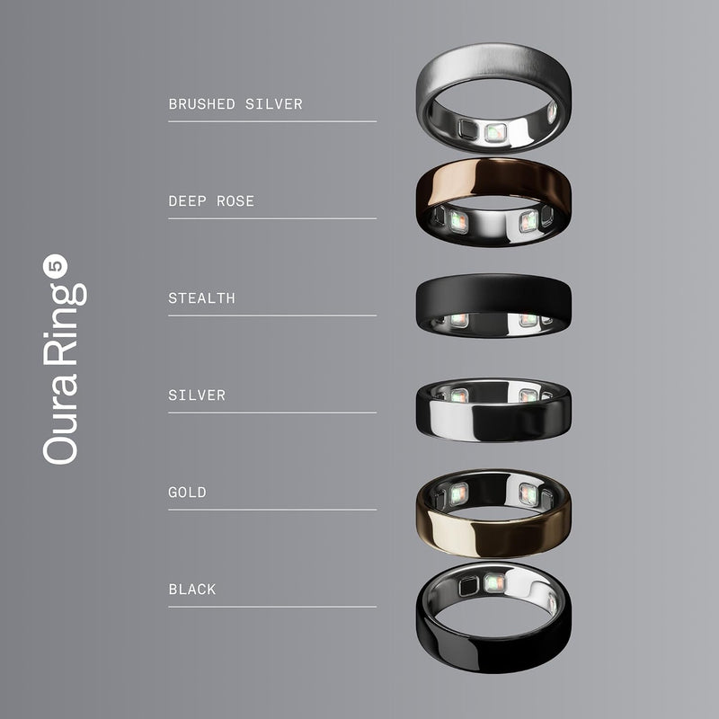 Oura Ring 5 - Anillo Inteligente de Salud y Sueño - Plata