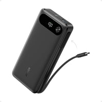 Anker Power Bank, 20,000mAh Travel Essential, Built-in USB-C Cable(Black) - Black