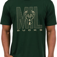 Junk Food NBA - Milwaukee Bucks City Mesh Adult SS T-Shirt Forest Green
