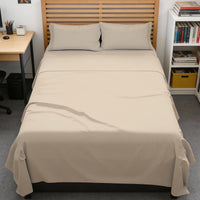 Full XL Sheets - 4 Piece Full XL Sheet Set - Breathable & Cooling - Wheat