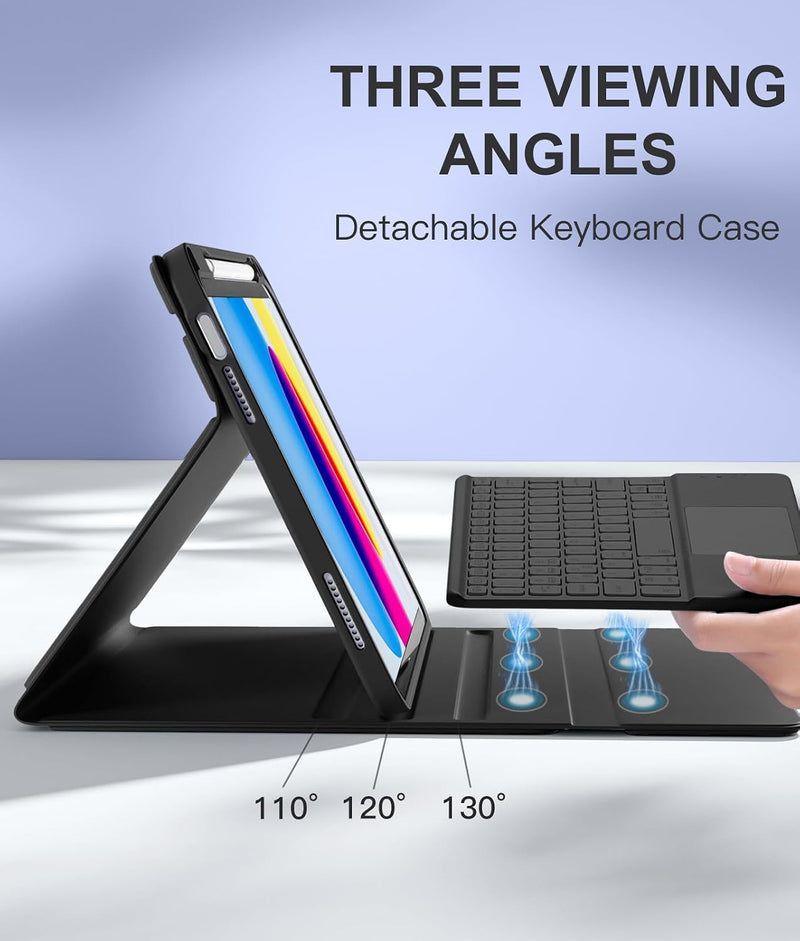 Funda con Teclado Harvopu para iPad 11" (A16) / iPad 10.ª Gen - Negro