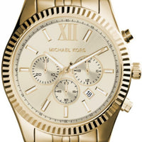 Michael Kors Men's Watch, Lexington Chronograph Gold-Tone Stainless Steel Men's Watch - Gold Steel
