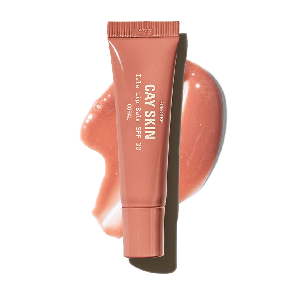 Cay Skin Isle Lip Balm SPF 30 – High Shine, Hydrating + Sheer Lip Gloss in Vanilla Brown Sugar Flavor – Formulated with