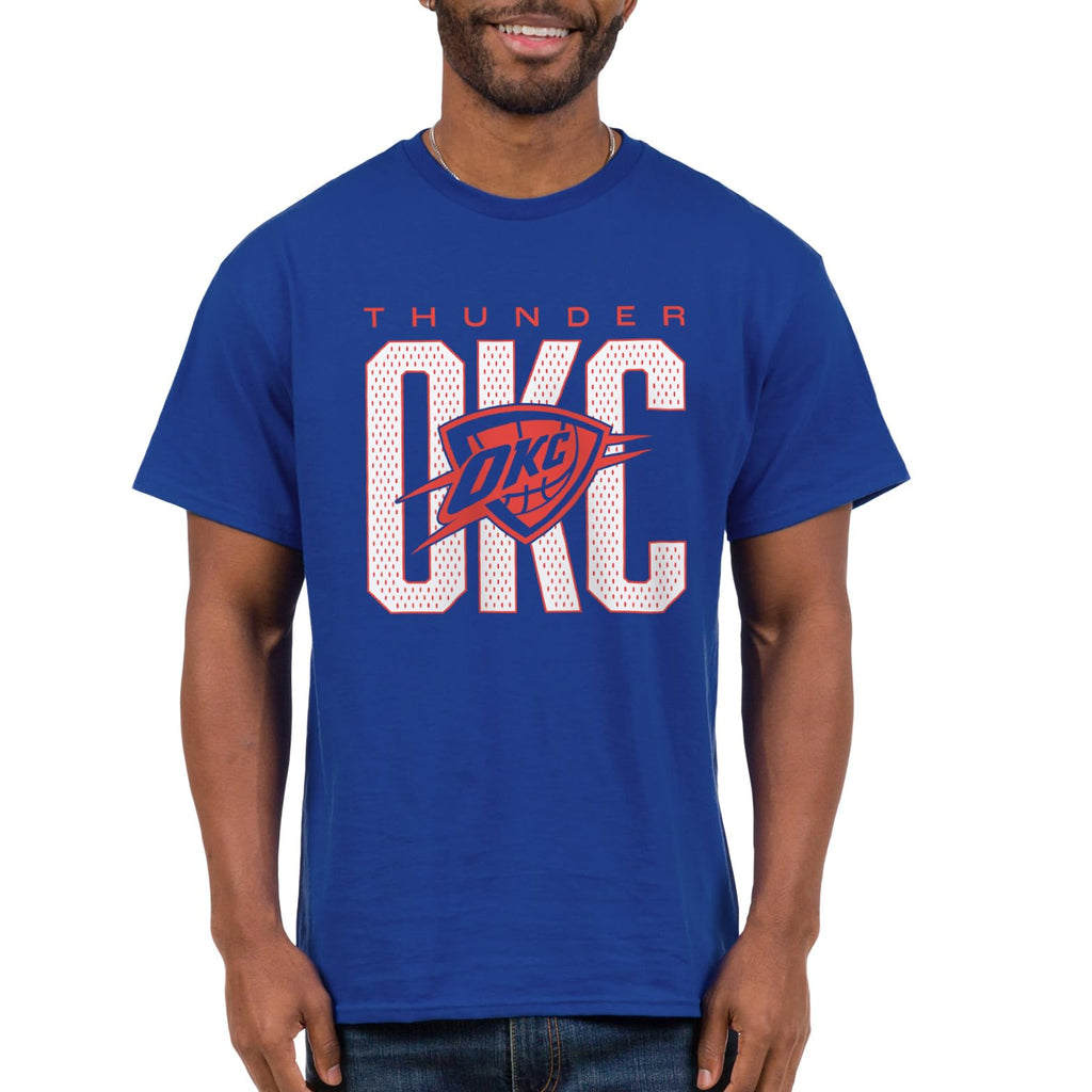 Junk Food NBA - Oklahoma City Thunder City Mesh Adult SS T-Shirt Royal Blue