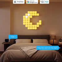 Govee Mini Panel Lights, RGBIC Wall Lights, Smart LED Wall Panels, Works with Matter, Alexa, Google Assistant, Sync with Music, DIY Gaming Light for Home Decor, Office, Bedroom, 20 Pcs