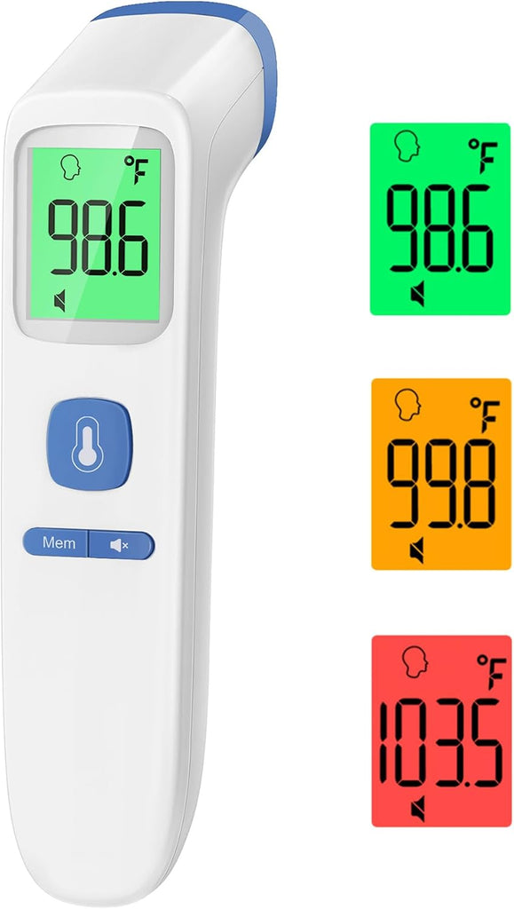No-Touch Thermometer for Adults, Kids, Babies, 1-Sec Fast Accurate (Blue)