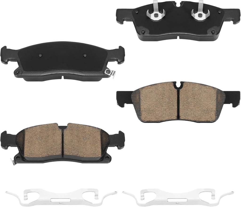 HECHENQICHE D1455 Front Ceramic Brake Pads Kit Fit For Dodge Durango 2011-2016, For Jeep Grand Cherokee 2011-2016, For J