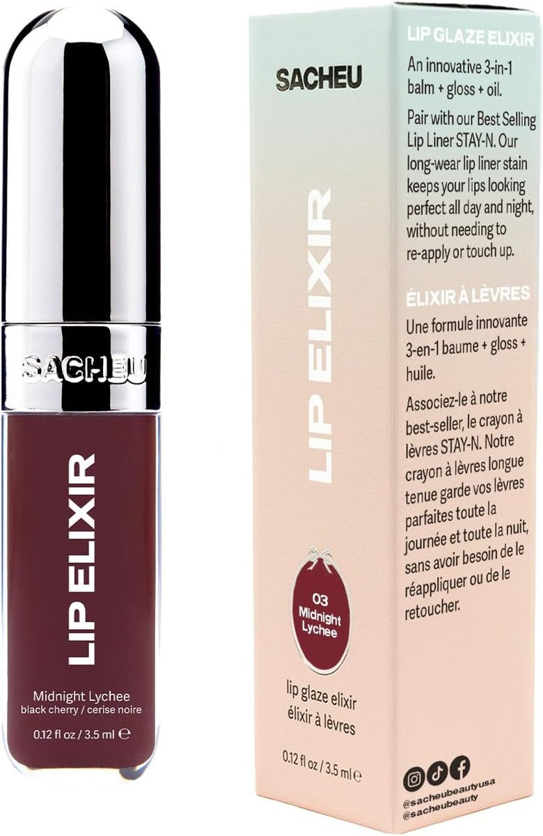 *OFERTÓN POR TIEMPO LIMITADO* 🍓✨ Dale a tus labios un glow jugoso con Sacheu Lip Elixir Midnight Lychee