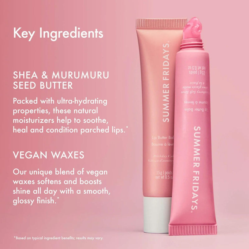 Summer Fridays - Juego de regalo de bálsamo labial tintado rosa dulce (2 unidades)