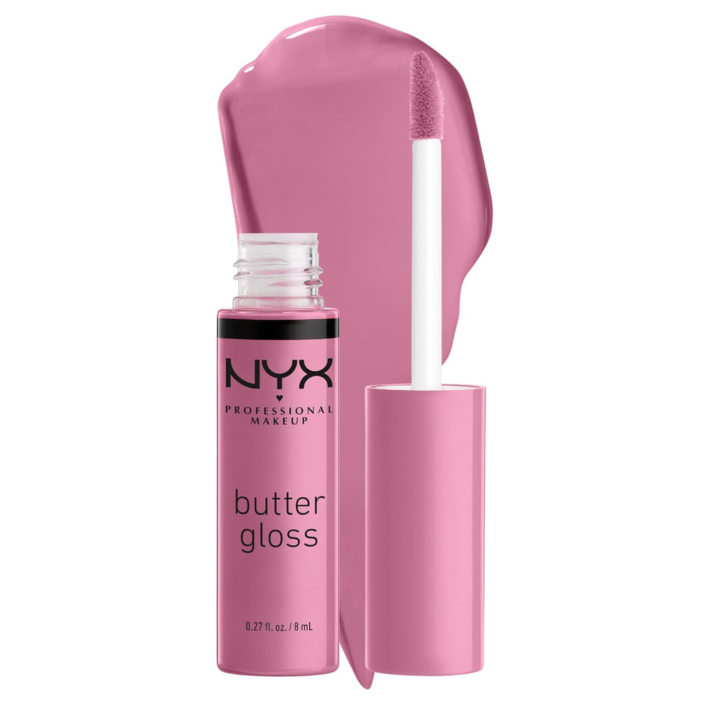NYX PROFESSIONAL MAKEUP Butter Gloss, Non-Sticky Lip Gloss - Eclair (Pink) - 13 Fortune Cookie / 0.27 Fl Oz (Pack of 1)