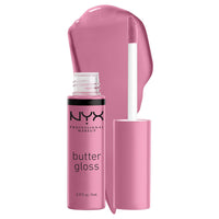 NYX PROFESSIONAL MAKEUP Butter Gloss, Non-Sticky Lip Gloss - Eclair (Pink) - 51 Brownie Drip / 0.27 Fl Oz (Pack of 1)