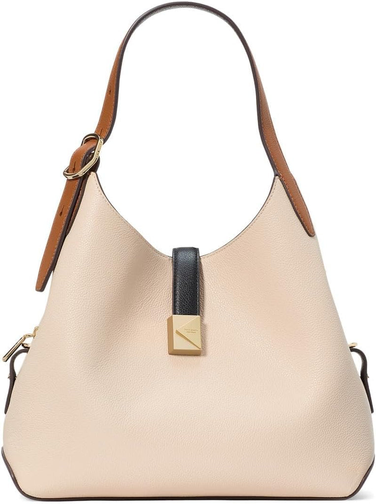 kate spade new york Deco Colorblocked Pebbled Leather Crossbody Tote, Milk Glass Multi