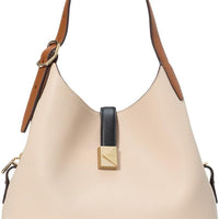 kate spade new york Deco Colorblocked Pebbled Leather Crossbody Tote, Milk Glass Multi