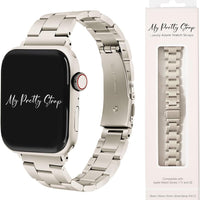 My Pretty Strap Classic Vogue Band Compatible with Apple WATCH SE Series 9 8 7 6 5 4 3 2 1, 38MM / 40MM / 41MM, Stainles