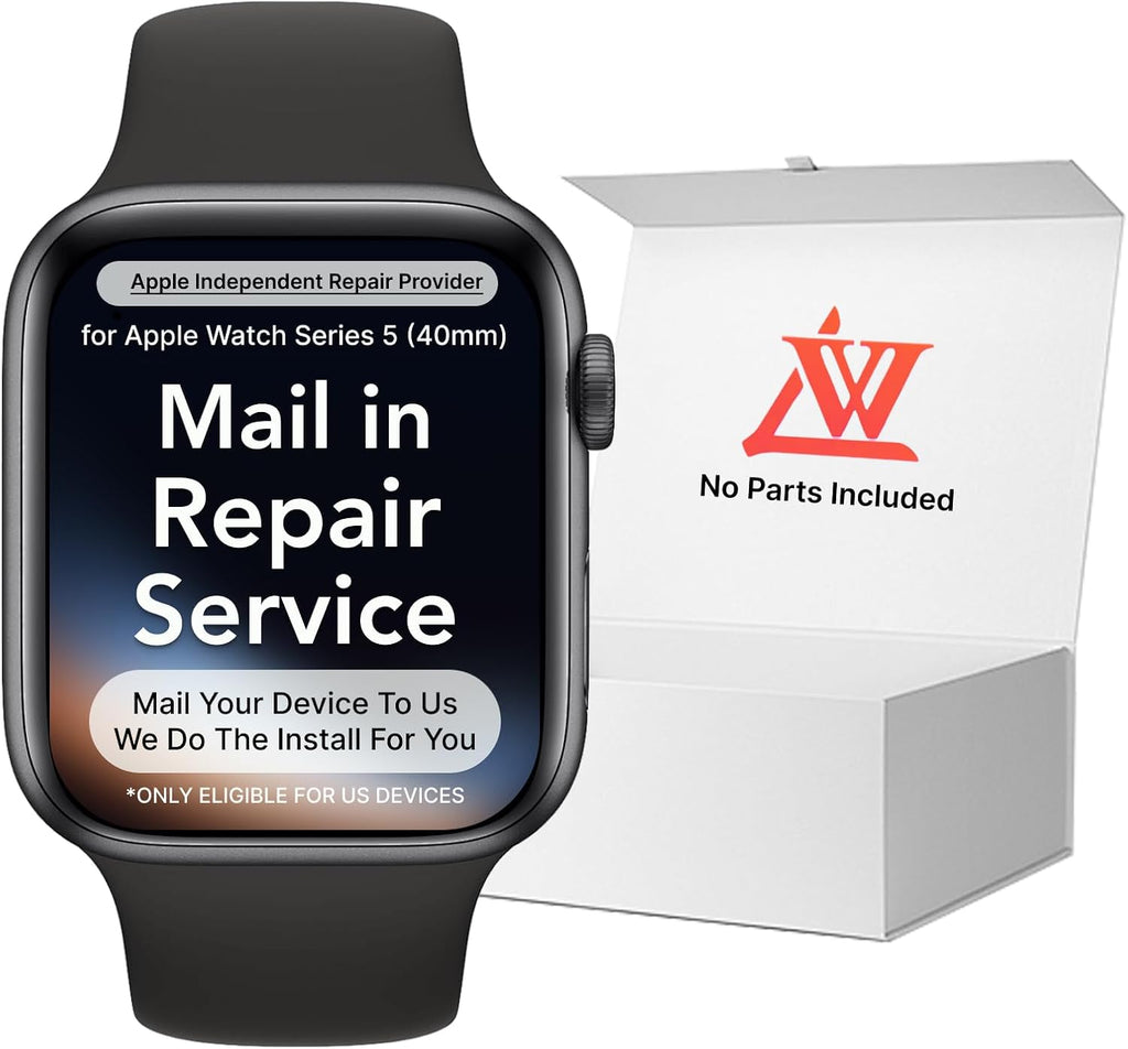 LW Mail-in Repair Service with Original OEM Pull Screen for Apple Watch Series 5 (40mm) Replacement Screen LCD Display T