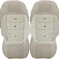 NLQR Driver & Passenger Bottom & Top & Foam Cushion Replacement Leather Seat Cover Tan fit for Mercedes Benz GLK250 GLK2