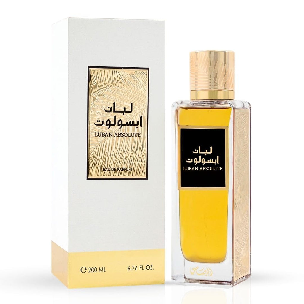 RASASI Luban Absolute Eau de Parfum Spray 200ml (6.76 Oz) | Luxury Woody Fragrance with Olibanum, Myrrh & Sandalwood | Dark Woody Unisex Perfume