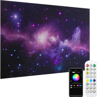 8 Pack Sound Proof Foam Panels for Walls, 48" X32" Art Acoustic Panels Soundproof Wall Panel with Fiber Optic Starlight,
