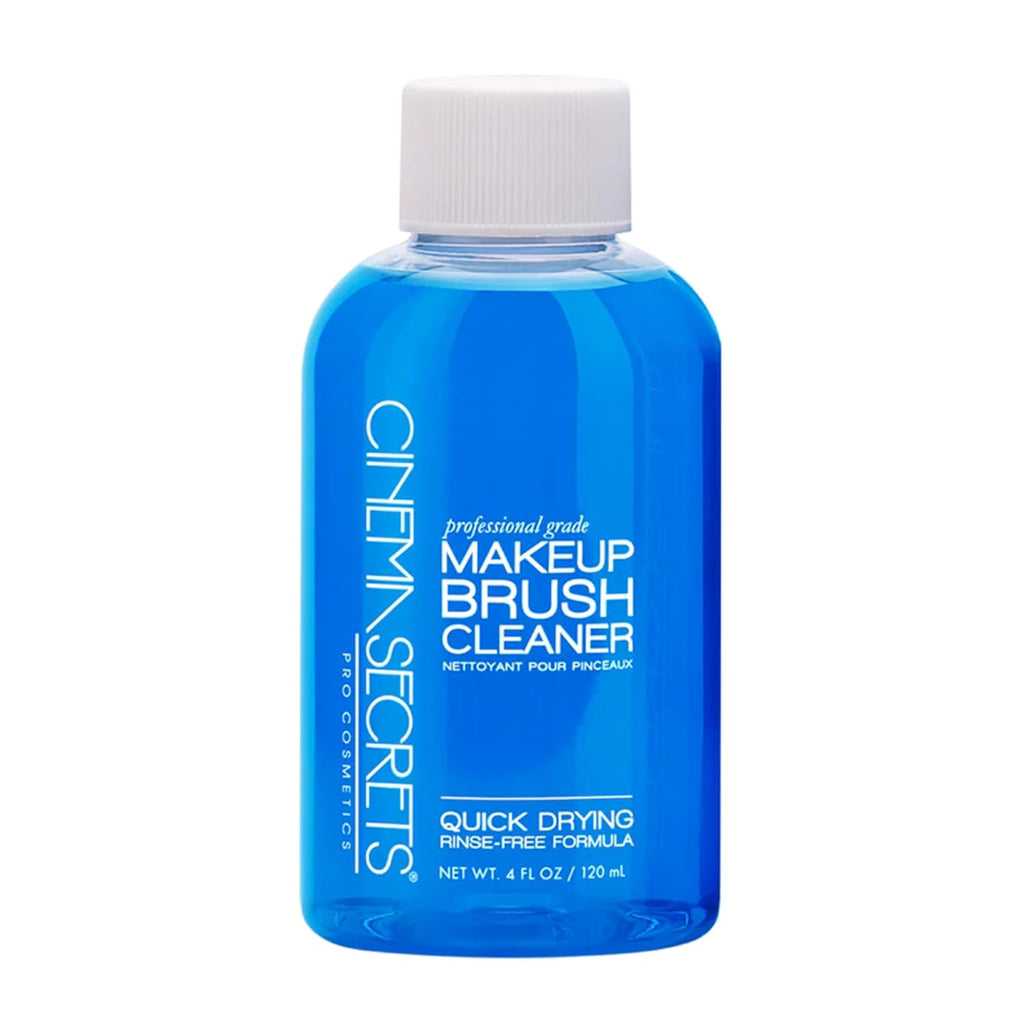 Cinema Secrets Original Blue Vanilla Makeup Brush Cleaner Solution - Professional Cleanser for Makeup Brushes - Quick-Drying, Rinse-Free Formula - Removes Stubborn Waterproof Make Up (4 fl oz) - 4 Fl Oz (Pack of 1)