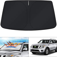 KUST Windshield Sun Shade for 2017-2025 2026 Nissan Armada Accessories Custom Fit Sunshade Window Sun Visor Protector Fo