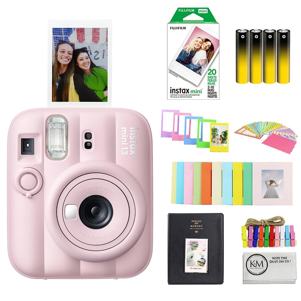 FUJIFILM INSTAX MINI 13 Instant Film Camera | Candy Pink Bundle