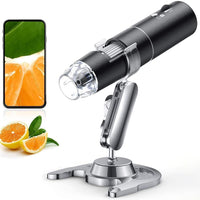 Wireless Digital Microscope, Skybasic 50X-1000X Magnification WiFi Portable Handheld Microscopes with Adjustable Stand HD USB Microscope Camera Compatible with iPhone Android iPad Windows Mac Computer