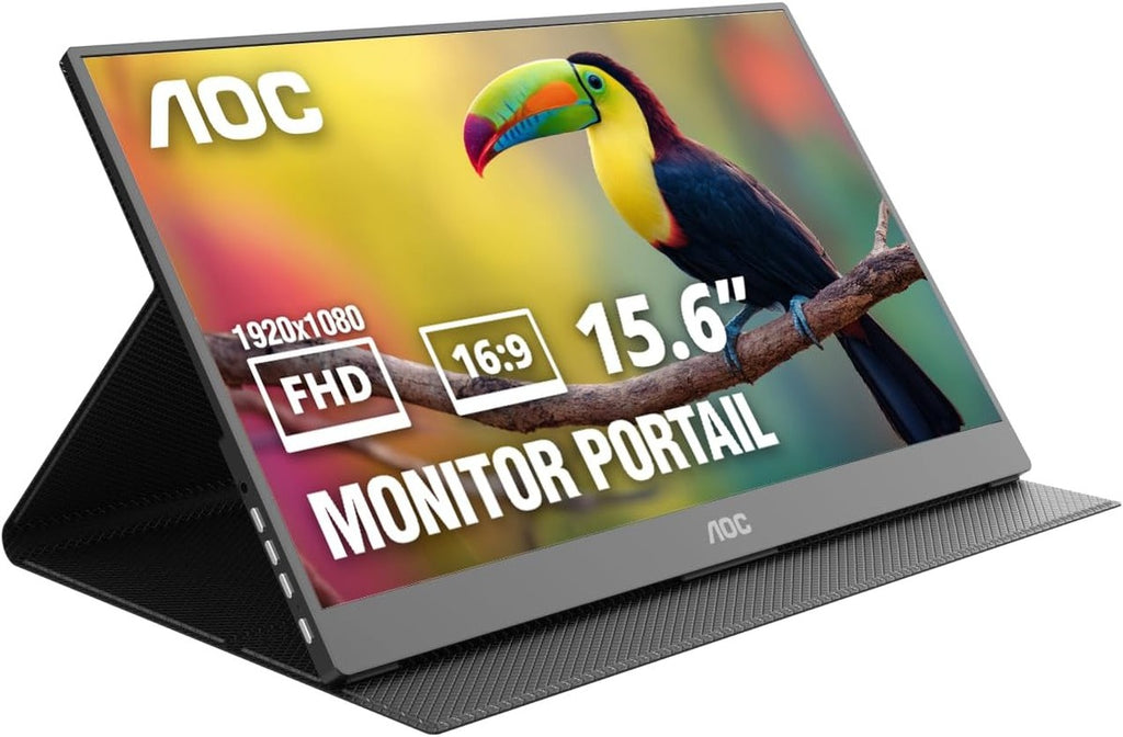 AOC 16" Portable Monitor FHD 60Hz USB-C IPS Ultra Slim Smart Cover 16T20