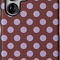 Casely Galaxy S25 Ultra Case | Spotted in SoHo | Burgundy Polka Dot | Bold Protective Design | Compatible with MagSafe