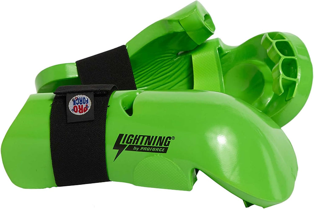 ProForce Lightning Punches Karate/Martial Arts Sparring Gloves (Green, Child Large - Knuckle Width 2.875-3.25")