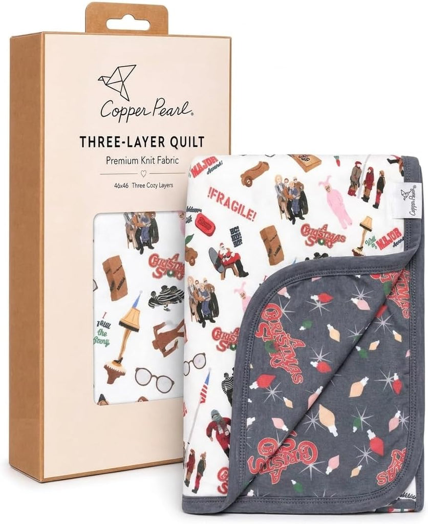 Copper Pearl Disney Pixar Bumper Stickers 3-Layer Stretchy Quilt