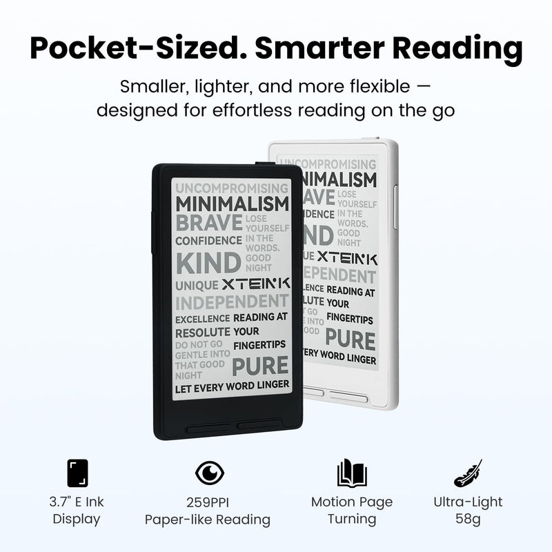 XTEINK X3 eBook Reader 3.7" E-Ink 16GB - Mist Gray